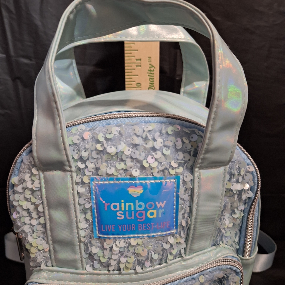 Rainbow Sequin Mini Backpack - image 3